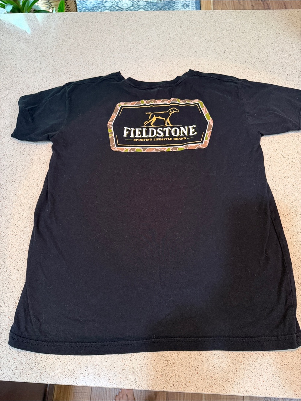 Youth- Fieldstone Black Graphic Logo T-Shirt
